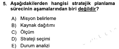 Konaklama İşletmeciliği 2021-2022 Dönem Sonu Sınavı - 5. soru