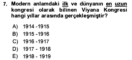 Kongre ve Etkinlik Yönetimi 2021-2022 Yaz Okulu Sınavı - 7. soru