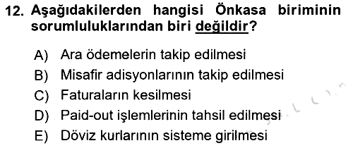 Ön Büro Yönetimi 2022-2023 Ara Sınav - 12. soru