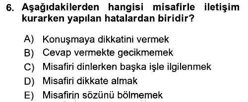 Ön Büro Yönetimi 2020-2021 Yaz Okulu Sınavı - 6. soru