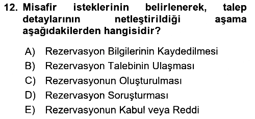 Ön Büro Yönetimi 2020-2021 Yaz Okulu Sınavı - 12. soru