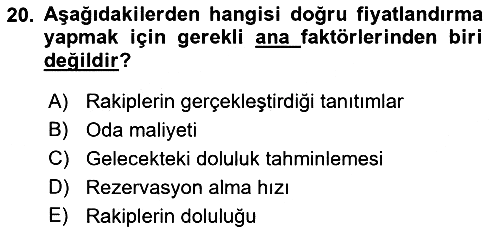 Ön Büro Yönetimi 2021-2022 Yaz Okulu Sınavı - 20. soru