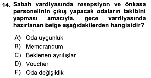 Ön Büro Yönetimi 2022-2023 Yaz Okulu Sınavı - 14. soru