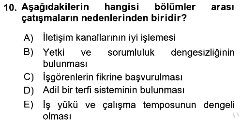 Ön Büro Yönetimi 2023-2024 Yaz Okulu Sınavı - 10. soru