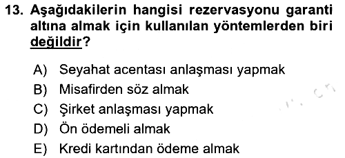 Ön Büro Yönetimi 2023-2024 Yaz Okulu Sınavı - 13. soru