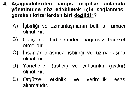 Otel Yönetimi 2017-2018 Ara Sınav - 4. soru