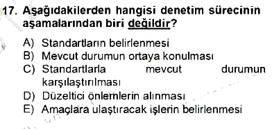 Otel Yönetimi 2012-2013 Dönem Sonu Sınavı - 17. soru