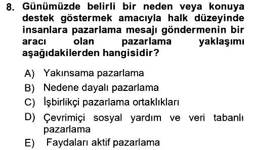 Rekreasyon Yönetimi 2016-2017 3 Ders Sınavı - 8. soru