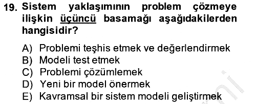 Rekreasyon Yönetimi 2013-2014 Ara Sınav - 19. soru
