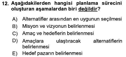 Rekreasyon Yönetimi 2015-2016 Ara Sınav - 12. soru