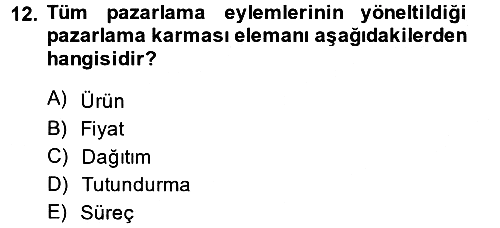 Rekreasyon Yönetimi 2013-2014 Dönem Sonu Sınavı - 12. soru
