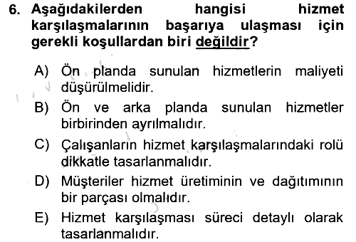 Rekreasyon Yönetimi 2015-2016 Dönem Sonu Sınavı - 6. soru