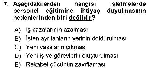 Rekreasyon Yönetimi 2015-2016 Dönem Sonu Sınavı - 7. soru