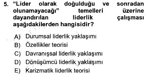 Rekreasyon Yönetimi 2016-2017 Dönem Sonu Sınavı - 5. soru
