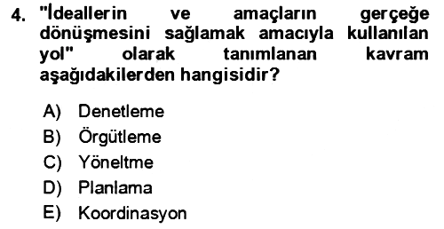 Rekreasyon Yönetimi 2021-2022 Dönem Sonu Sınavı - 4. soru