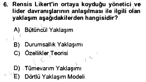 Rekreasyon Yönetimi 2021-2022 Dönem Sonu Sınavı - 6. soru
