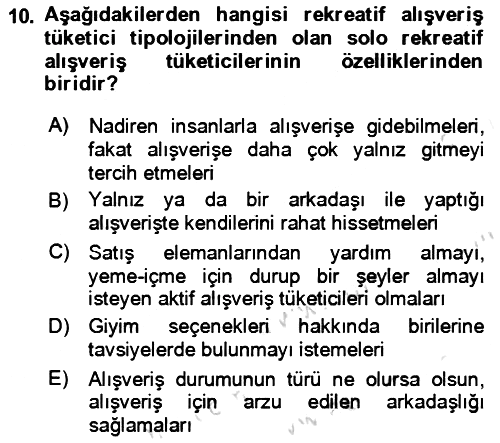 Rekreasyon Yönetimi 2021-2022 Dönem Sonu Sınavı - 10. soru