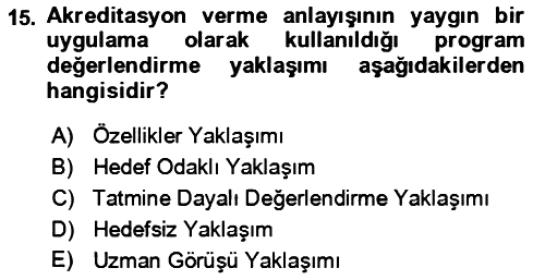 Rekreasyon Yönetimi 2021-2022 Dönem Sonu Sınavı - 15. soru