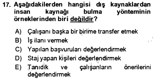 Rekreasyon Yönetimi 2023-2024 Dönem Sonu Sınavı - 17. soru