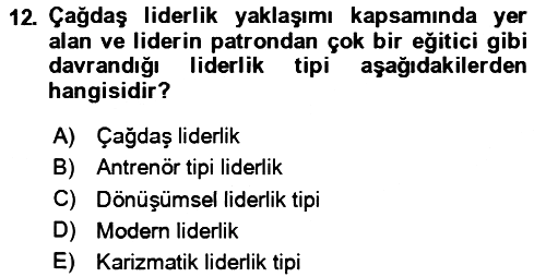 Rekreasyon Yönetimi 2023-2024 Yaz Okulu Sınavı - 12. soru