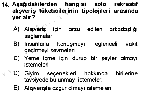 Rekreasyon Yönetimi 2023-2024 Yaz Okulu Sınavı - 14. soru