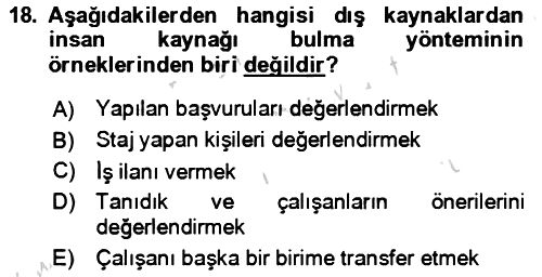 Rekreasyon Yönetimi 2023-2024 Yaz Okulu Sınavı - 18. soru