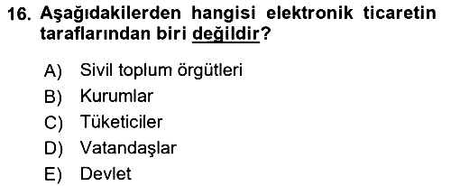 Seyahat Acentacılığı ve Tur Operatörlüğü 2018-2019 Yaz Okulu Sınavı - 16. soru