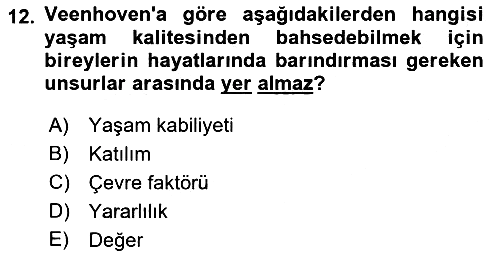 Sürdürülebilir Turizm 2021-2022 Dönem Sonu Sınavı - 12. soru