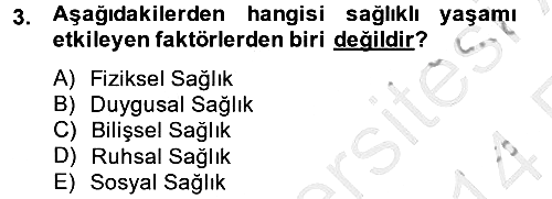 Termal ve Spa Hizmetleri 2013-2014 Ara Sınav - 3. soru