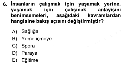 Termal ve Spa Hizmetleri 2015-2016 Ara Sınav - 6. soru