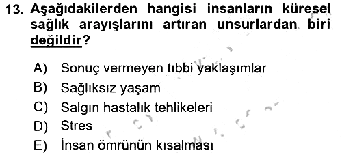 Termal ve Spa Hizmetleri 2016-2017 Ara Sınav - 13. soru