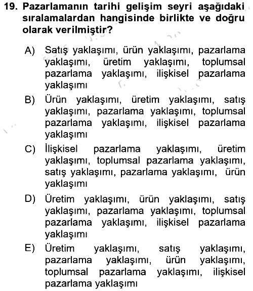 Termal ve Spa Hizmetleri 2016-2017 Dönem Sonu Sınavı - 19. soru