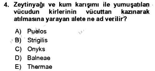 Termal ve Spa Hizmetleri 2022-2023 Yaz Okulu Sınavı - 4. soru