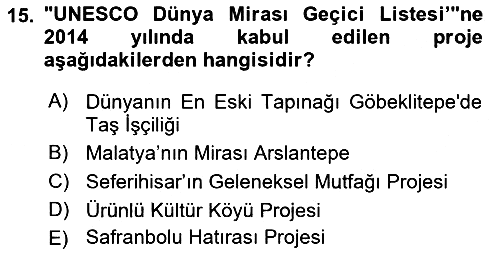 Toplum Temelli Turizm 2023-2024 Dönem Sonu Sınavı - 15. soru