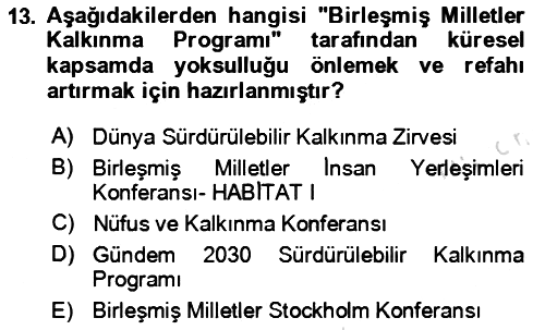 Toplum Temelli Turizm 2023-2024 Yaz Okulu Sınavı - 13. soru