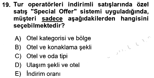 Turizm Bilgi Teknolojileri 2021-2022 Ara Sınav - 19. soru