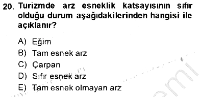 Turizm Ekonomisi 2014-2015 Ara Sınav - 20. soru