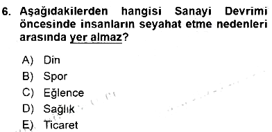 Turizm Ekonomisi 2015-2016 Ara Sınav - 6. soru