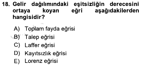Turizm Ekonomisi 2023-2024 Ara Sınav - 18. soru