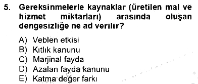Turizm Ekonomisi 2012-2013 Dönem Sonu Sınavı - 5. soru