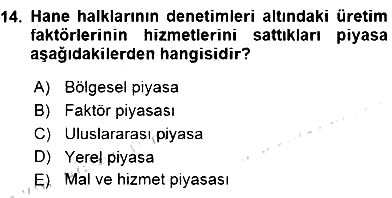 Turizm Ekonomisi 2015-2016 Dönem Sonu Sınavı - 14. soru