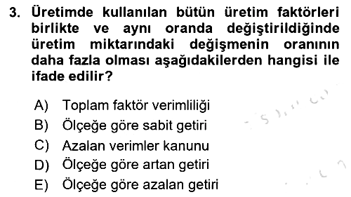 Turizm Ekonomisi 2021-2022 Dönem Sonu Sınavı - 3. soru