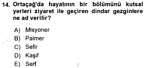 Turizm Tarihi 2020-2021 Yaz Okulu Sınavı - 14. soru