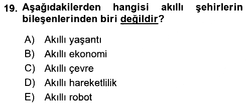 Turizmde Güncel Yaklaşımlar 2023-2024 Ara Sınav - 19. soru