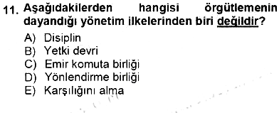 Yiyecek İçecek Yönetimi 2012-2013 Ara Sınav - 11. soru