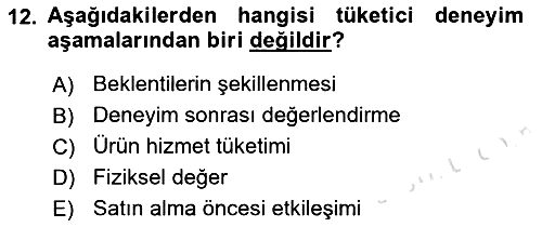 Turist Davranışı 2022-2023 Yaz Okulu Sınavı - 12. soru