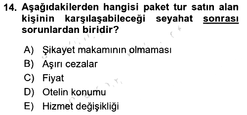 Turizm Mevzuatı 2023-2024 Ara Sınav - 14. soru