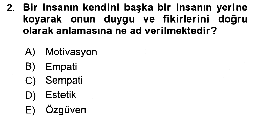 Turizm Ve İletişim 2022-2023 Yaz Okulu Sınavı - 2. soru