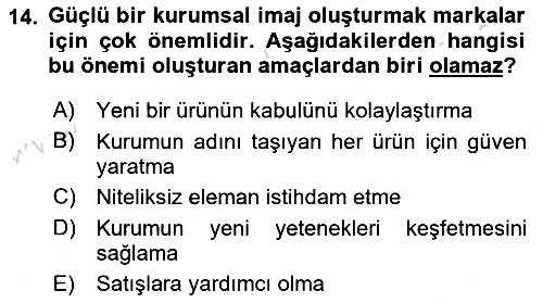 Turizm Ve İletişim 2023-2024 Yaz Okulu Sınavı - 14. soru