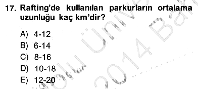 Alternatif Turizm 2013-2014 Ara Sınav - 17. soru
